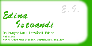 edina istvandi business card