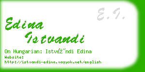 edina istvandi business card